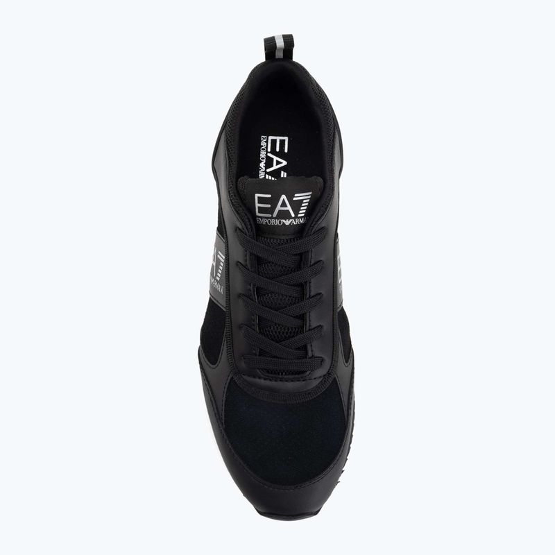 Boty EA7 Emporio Armani Black & White Suede triple black micropunch 5