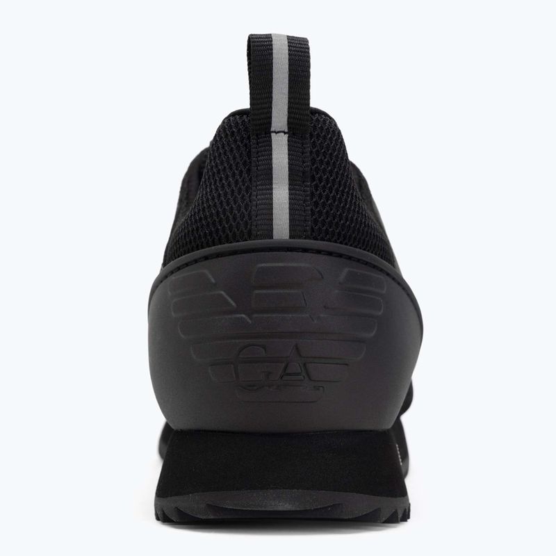 Boty EA7 Emporio Armani Black & White Suede triple black micropunch 6