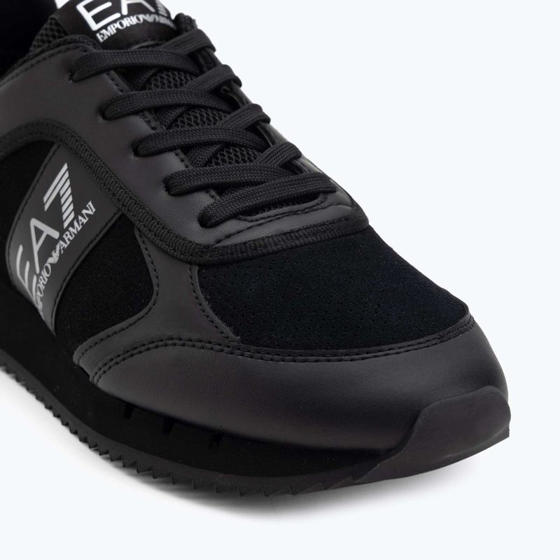 Boty EA7 Emporio Armani Black & White Suede triple black micropunch 7
