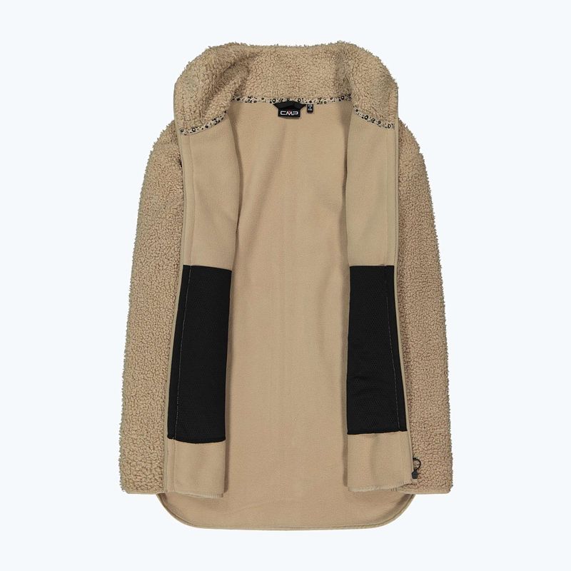 Dámský kabát CMP 35P3846 Long Teddy Highloft cookie 4