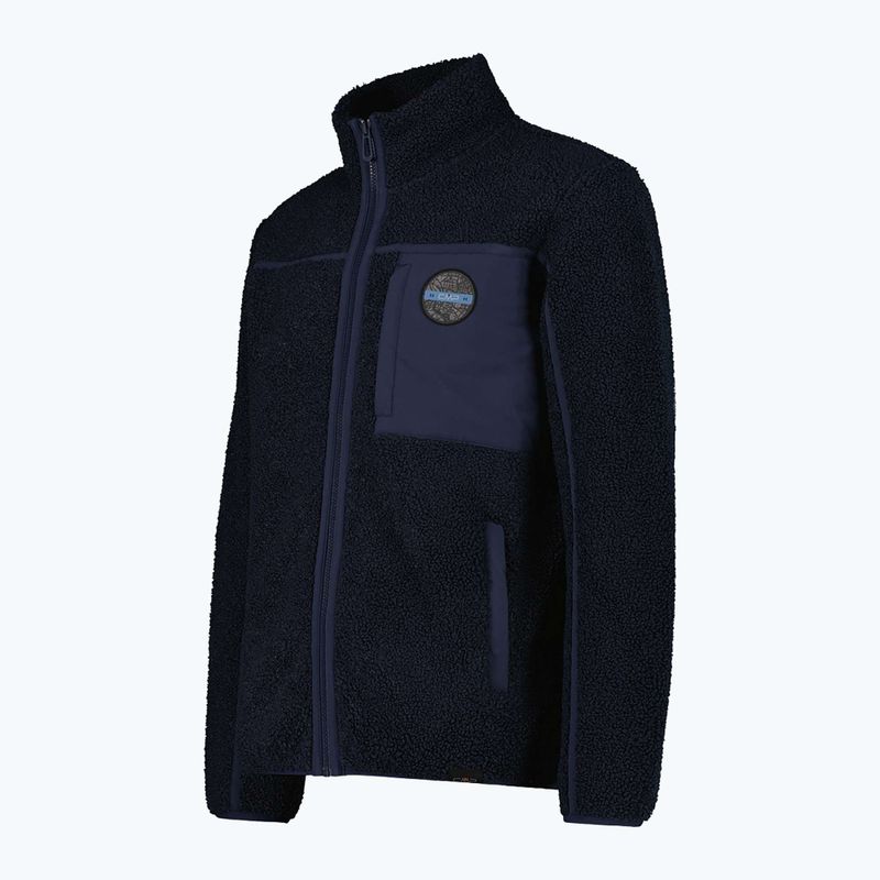 Pánská bunda CMP 35P3877 Teddy Highloft black/blue 3