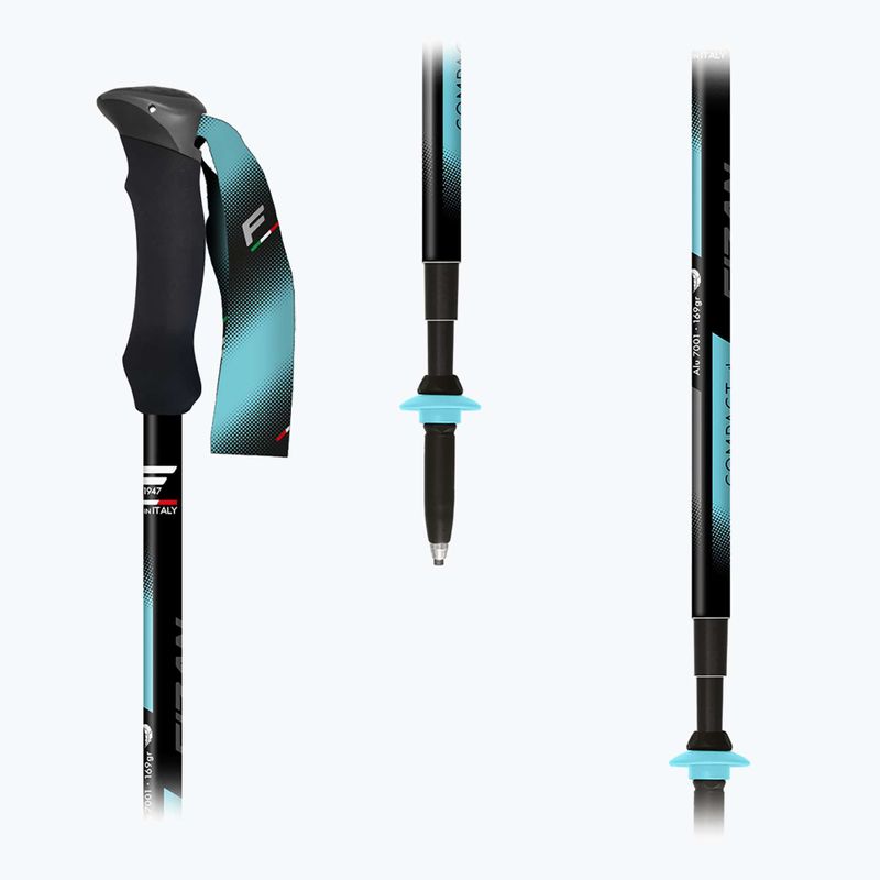 Trekové hole Fizan Compact Tech 4 light blue 5