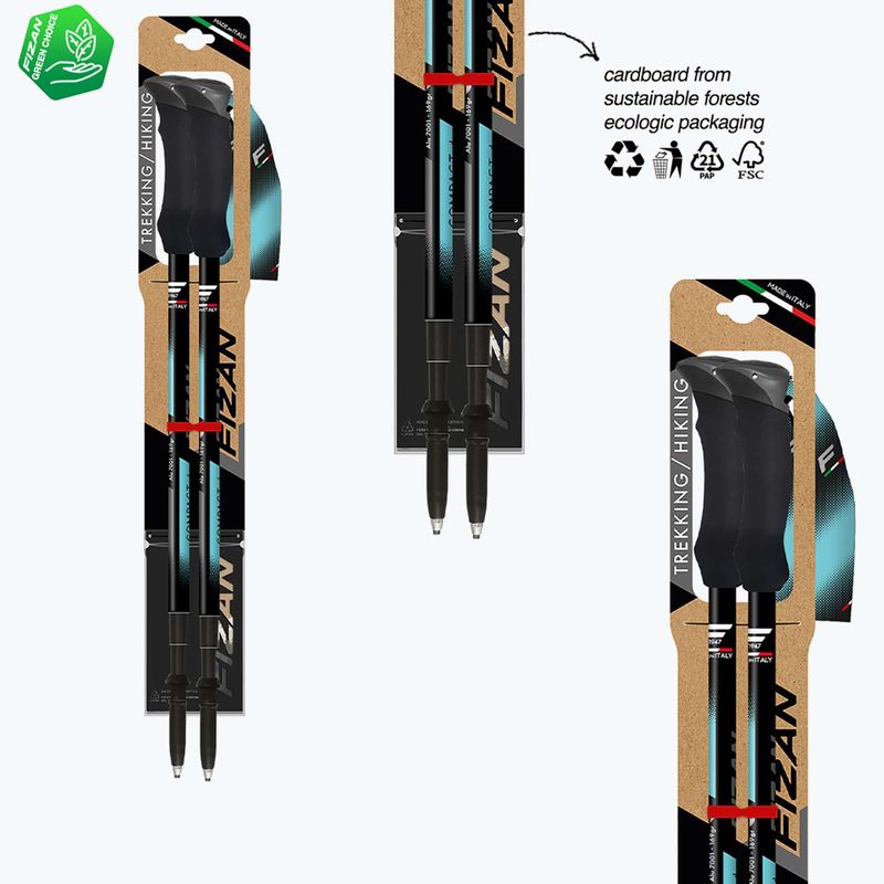 Trekové hole Fizan Compact Tech 4 light blue 6