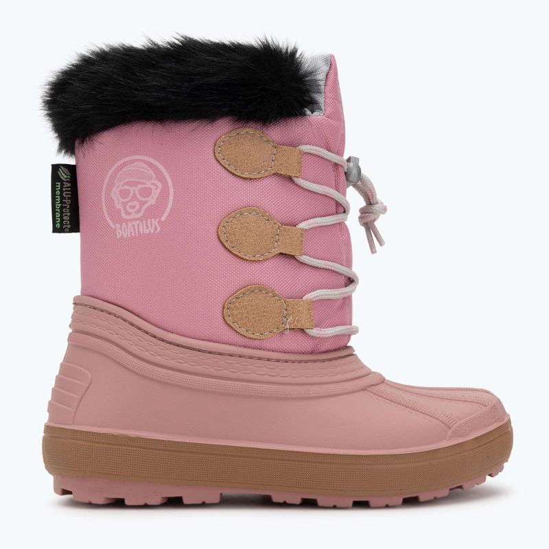 Dětské sněhule syntetická kůže BOATILUS Nippy 02 pink 2