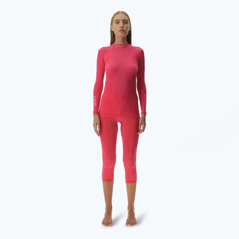 Dámská termoakční mikina UYN Elevation Biomorph LS Turtle Neck pink yarrow 2