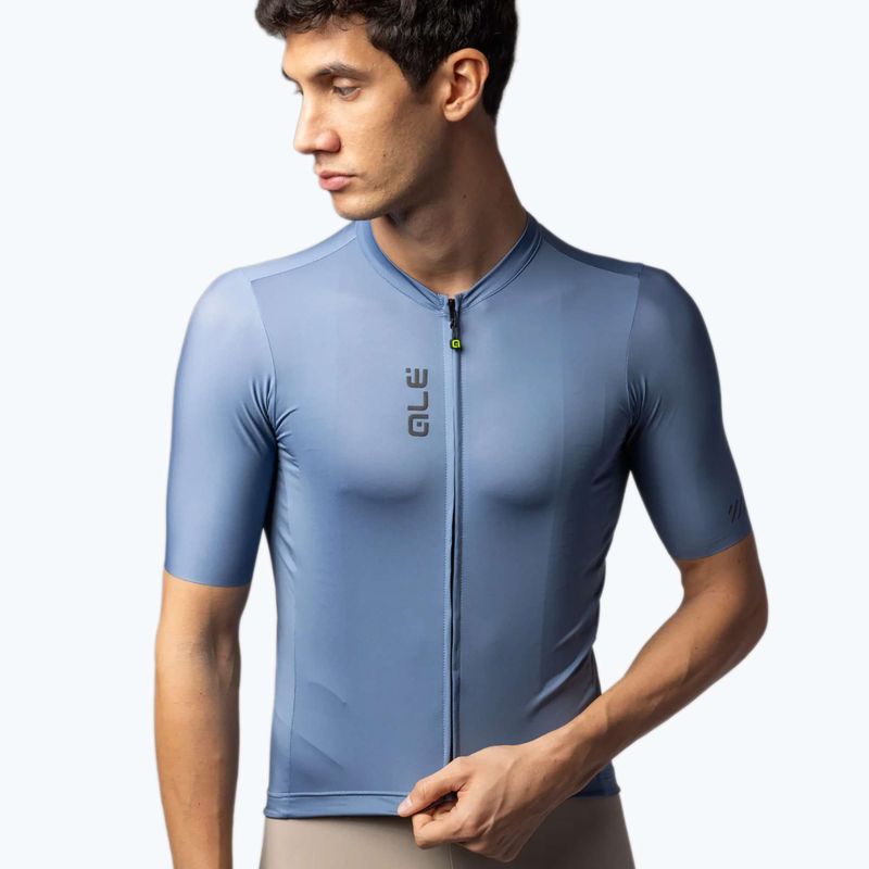 Pánský cyklistický dres Alé Color Block steel blue 3