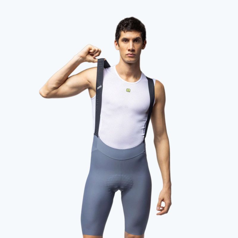 Pánské cyklistické šortky Alé Go Bibshorts steel