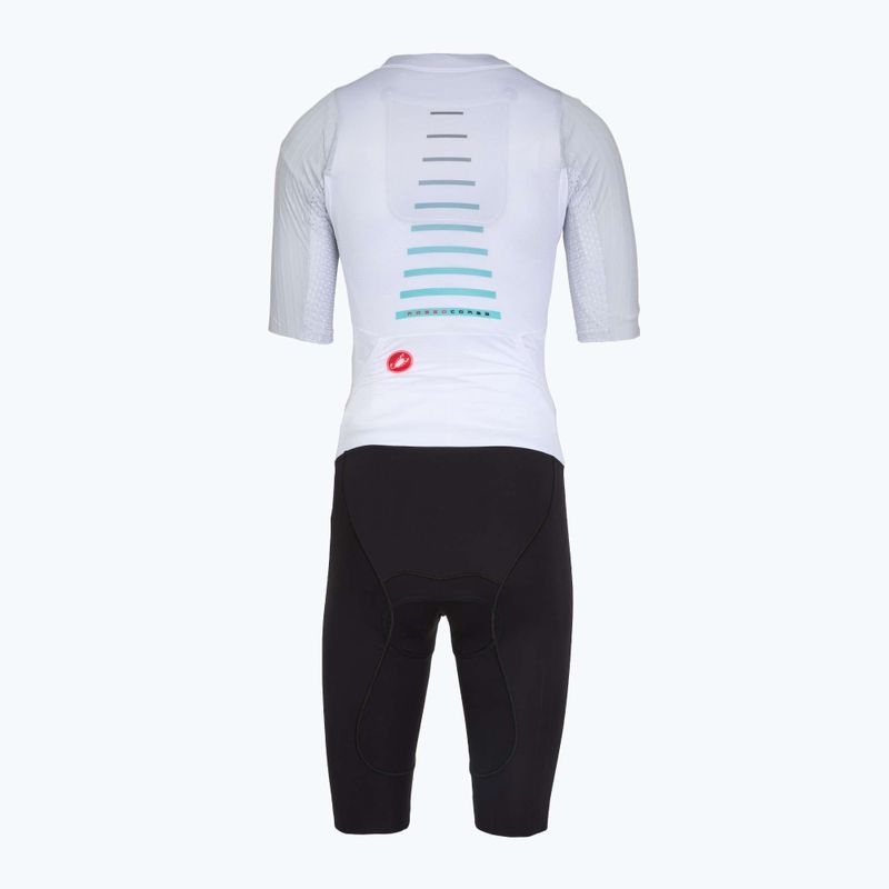 Dámská cyklistická kombinéza Castelli Free Sanremo 3 SS in white/black 2