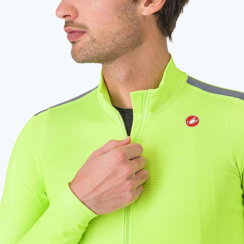 Pánské cyklistické tričko Longsleeve v Castelli Puro 4 electric lime 3
