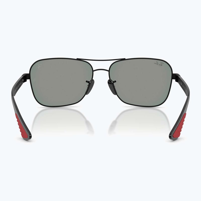 Sluneční brýle Ray-Ban Rb8336M Scuderia matt black/dark grey mirror blue/red 5