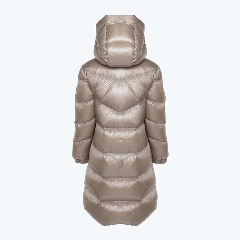 Dámská bunda Woolrich Aliquippa Long Puffer light taupe 2