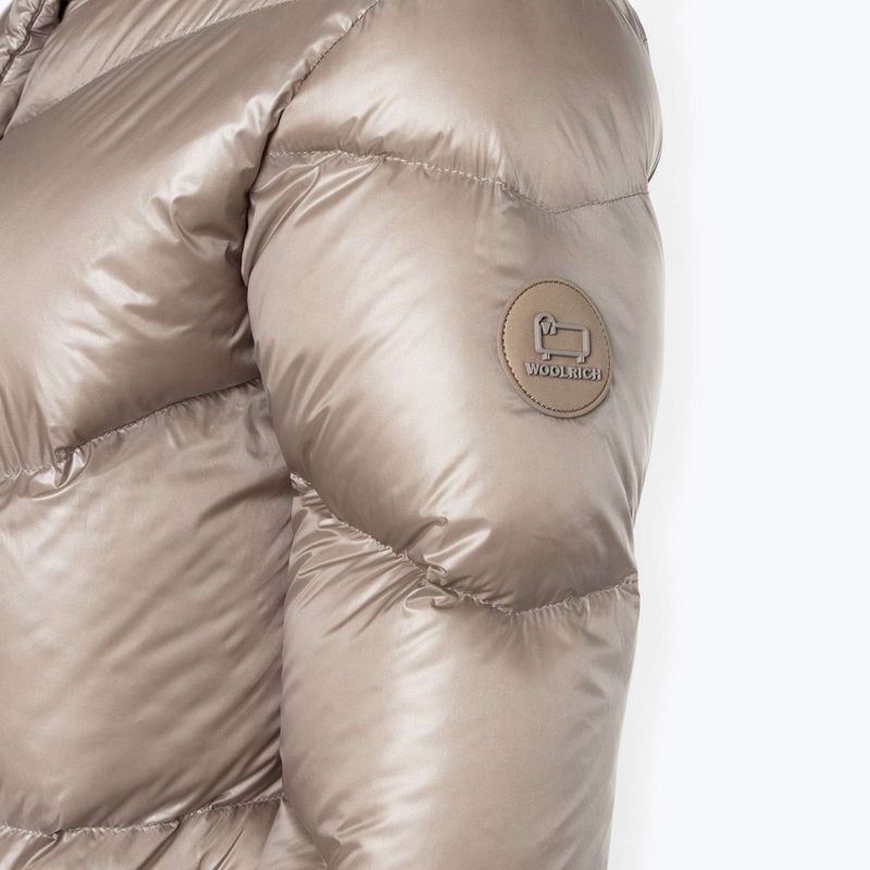 Dámská bunda Woolrich Aliquippa Long Puffer light taupe 3