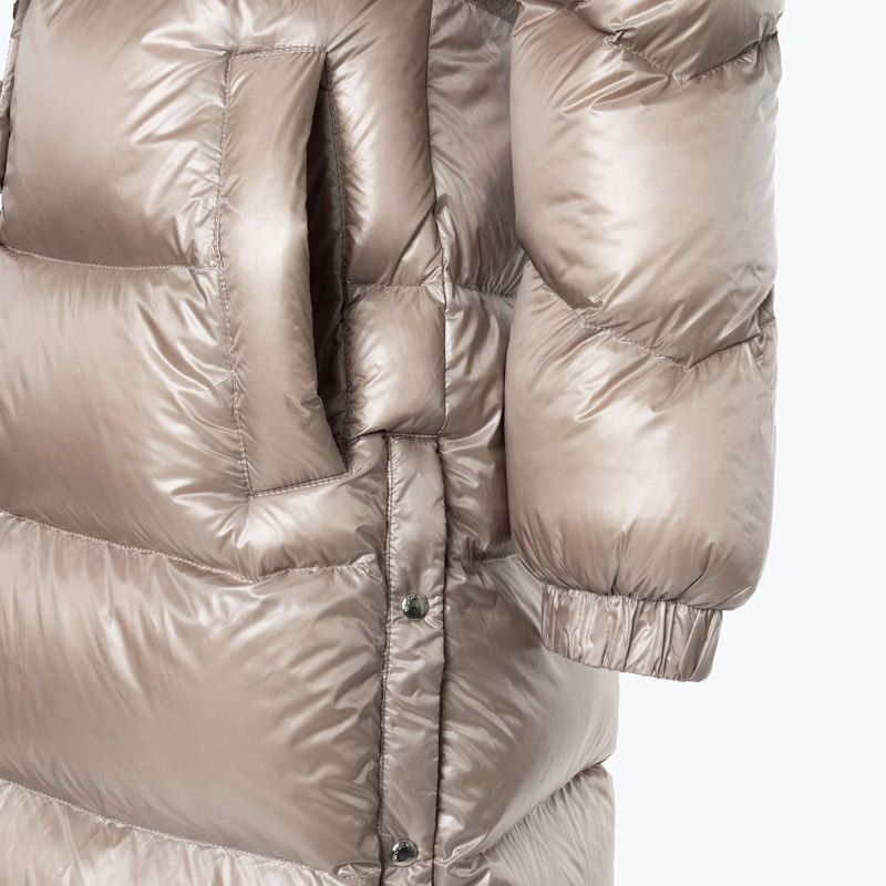 Dámská bunda Woolrich Aliquippa Long Puffer light taupe 4