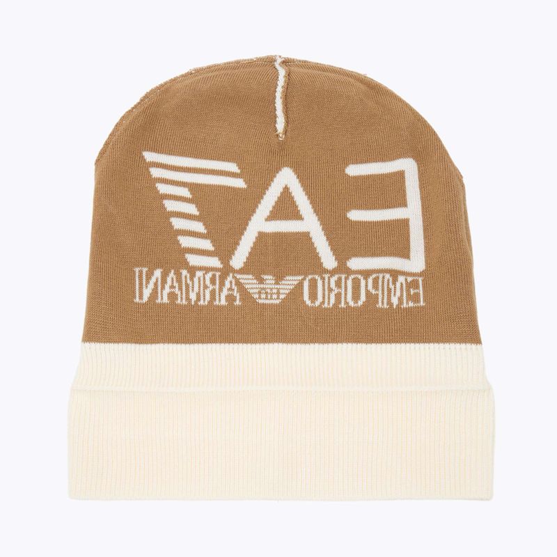 Zimní čepice EA7 Emporio Armani Mountain Visibility Beanie vanilla ice / tigers eye 4