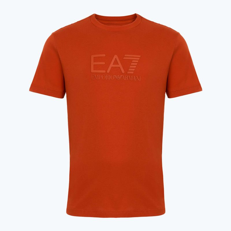Pánské tričko EA7 Emporio Armani Visibility Cotton Crew rooibos tea