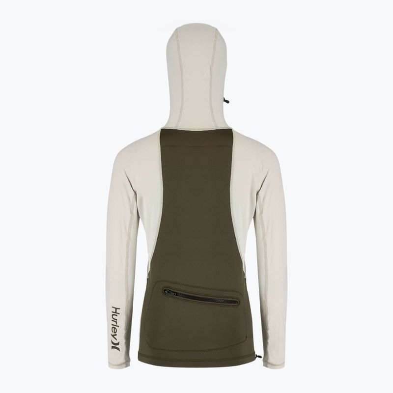 Pánské plavecké tričko longsleeve Hurley Coast Guard Hooded Surf Top cargo 2