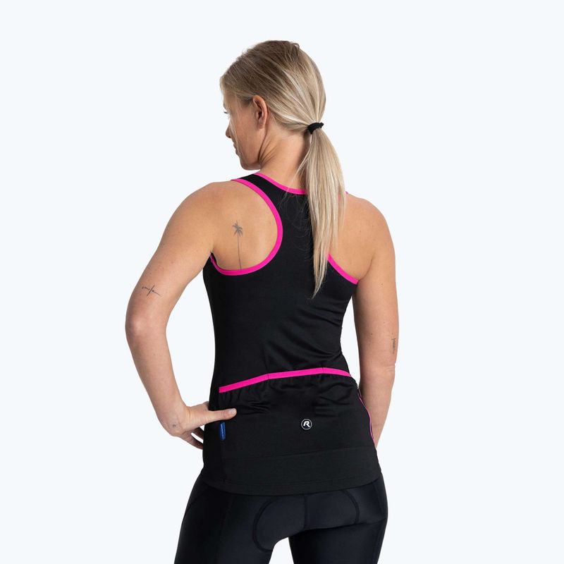 Dámský cyklistický dres Rogelli Abbey Tank Top W black/pink 3
