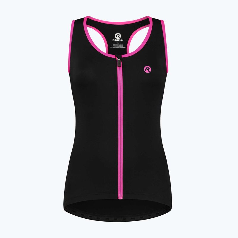 Dámský cyklistický dres Rogelli Abbey Tank Top W black/pink 4