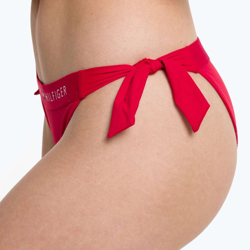 Tommy Hilfiger Spodní díl plavek Side Tie Cheeky červený 7