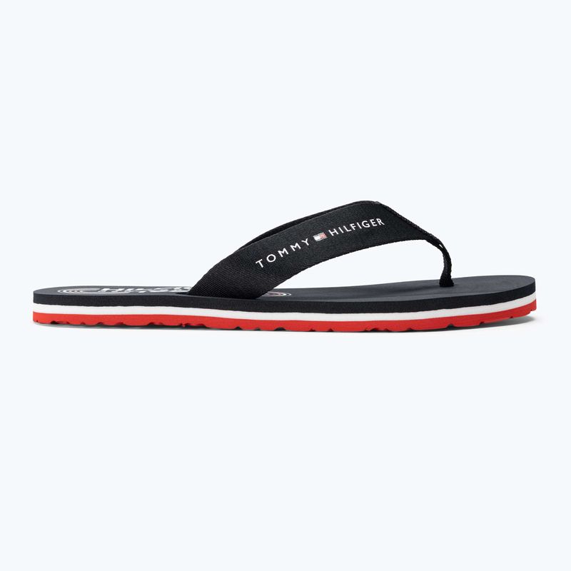 Dámské žabky Tommy Hilfiger  Global Stripes Flat Beach Sandal red white blue 2