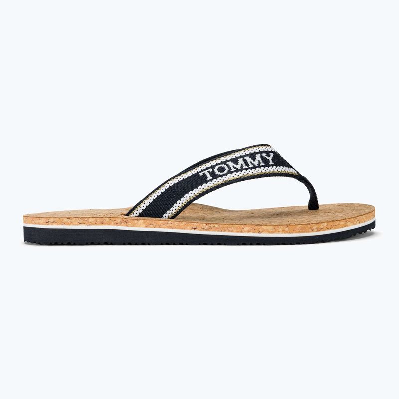 Dámské žabky Tommy Hilfiger Cork Beach Sandal space blue 2