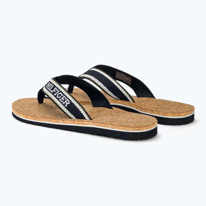 Dámské žabky Tommy Hilfiger Cork Beach Sandal space blue 3