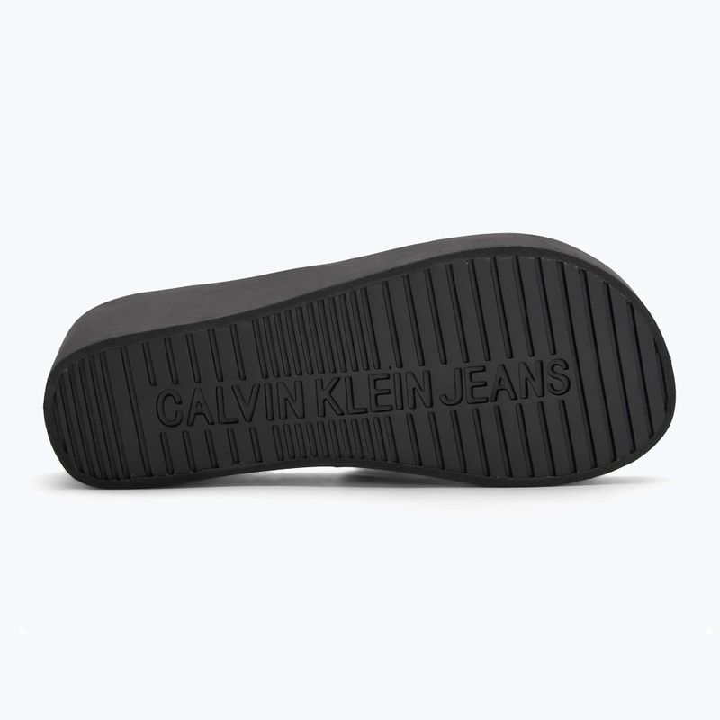Dámské nazouváky Calvin Klein YW0YW01725 Beach Wedge Slide Canvas triple black 4