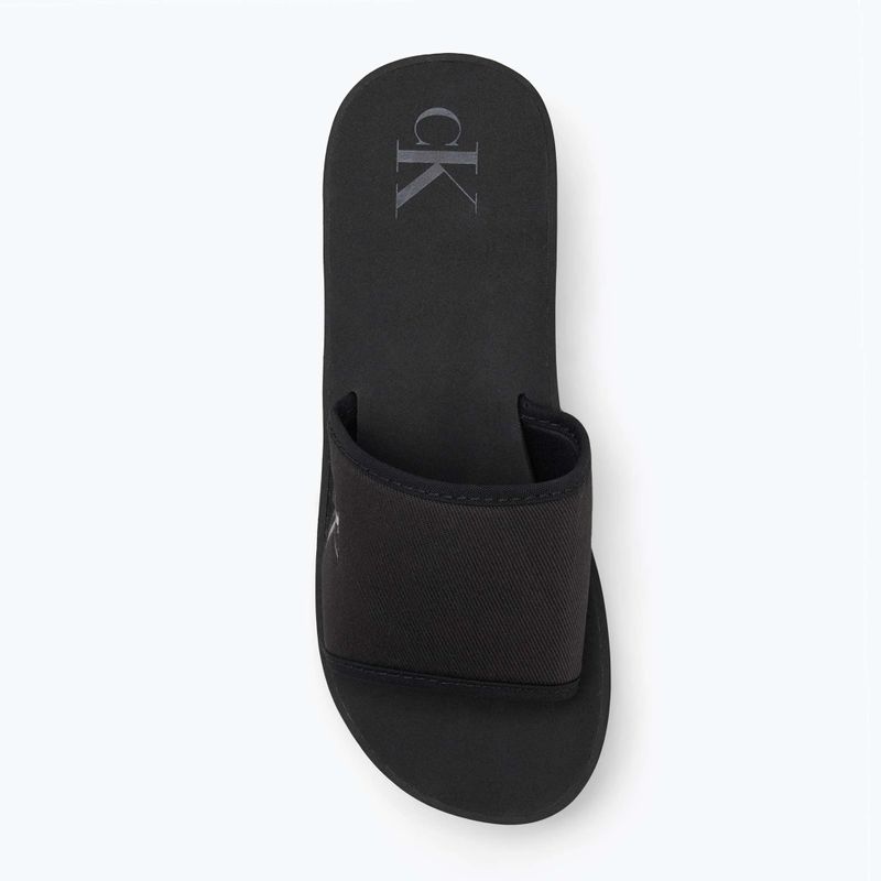 Dámské nazouváky Calvin Klein YW0YW01725 Beach Wedge Slide Canvas triple black 5
