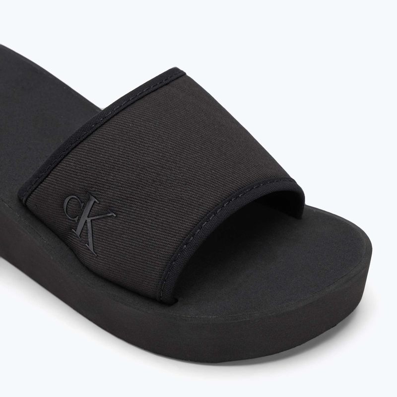 Dámské nazouváky Calvin Klein YW0YW01725 Beach Wedge Slide Canvas triple black 7