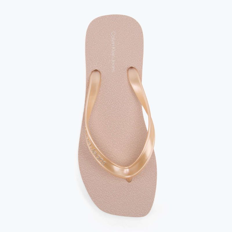 Dámské žabky Calvin Klein YW0YW01720 Thong+ Tpu Metallic whisper pink/bright white 5