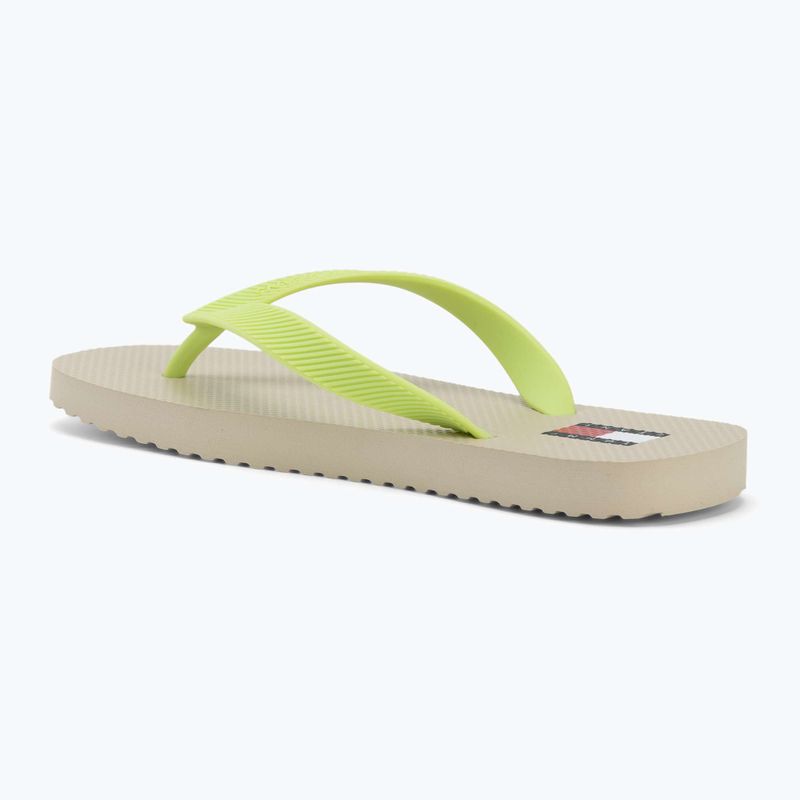 Dámské žabky Tommy Jeans Logo Summer white clay/lime essence 3