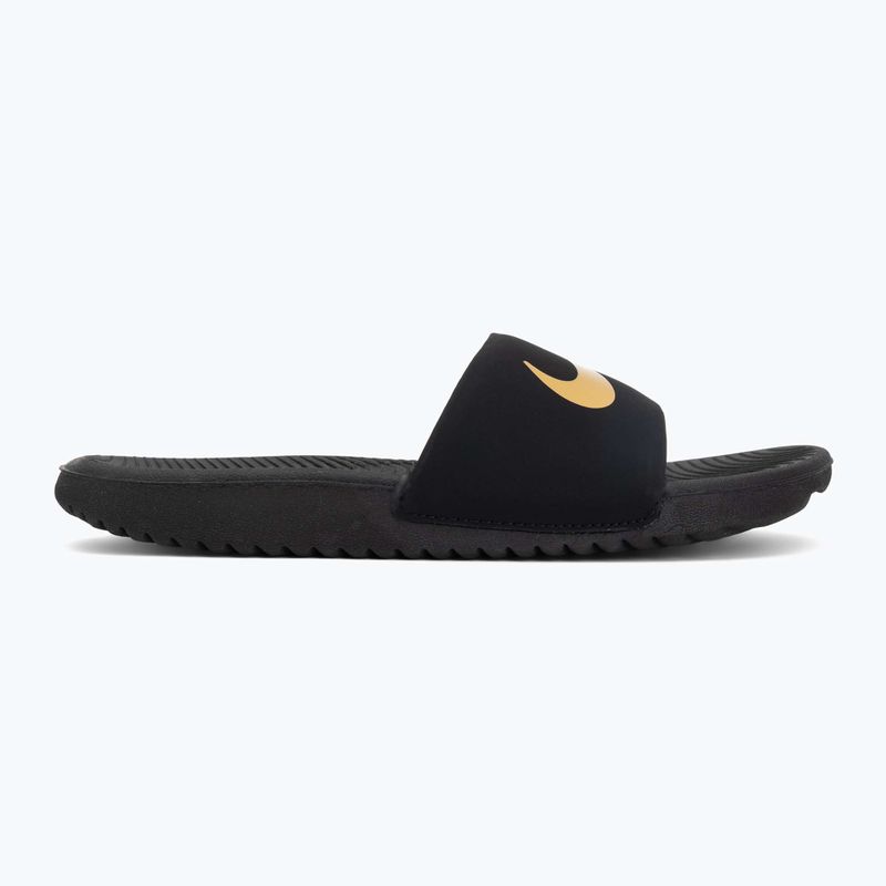 Dětské nazouváky Nike Kawa black/metallic gold 2