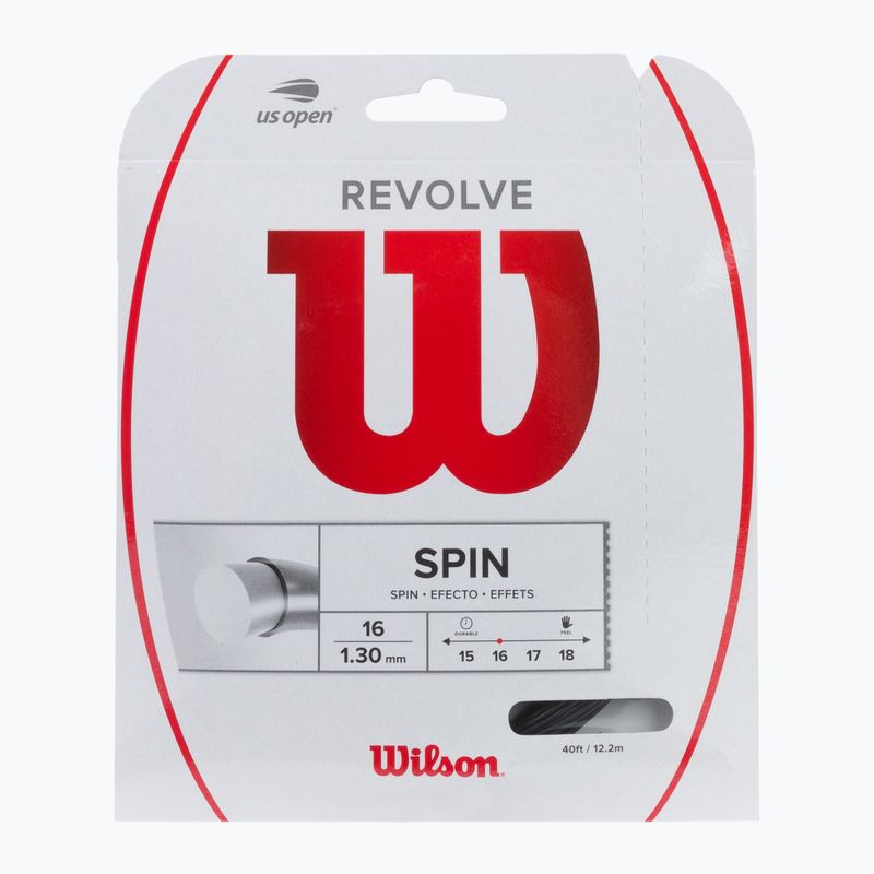 Tenisové struny Wilson Revolve 16 černá WRZ946800+