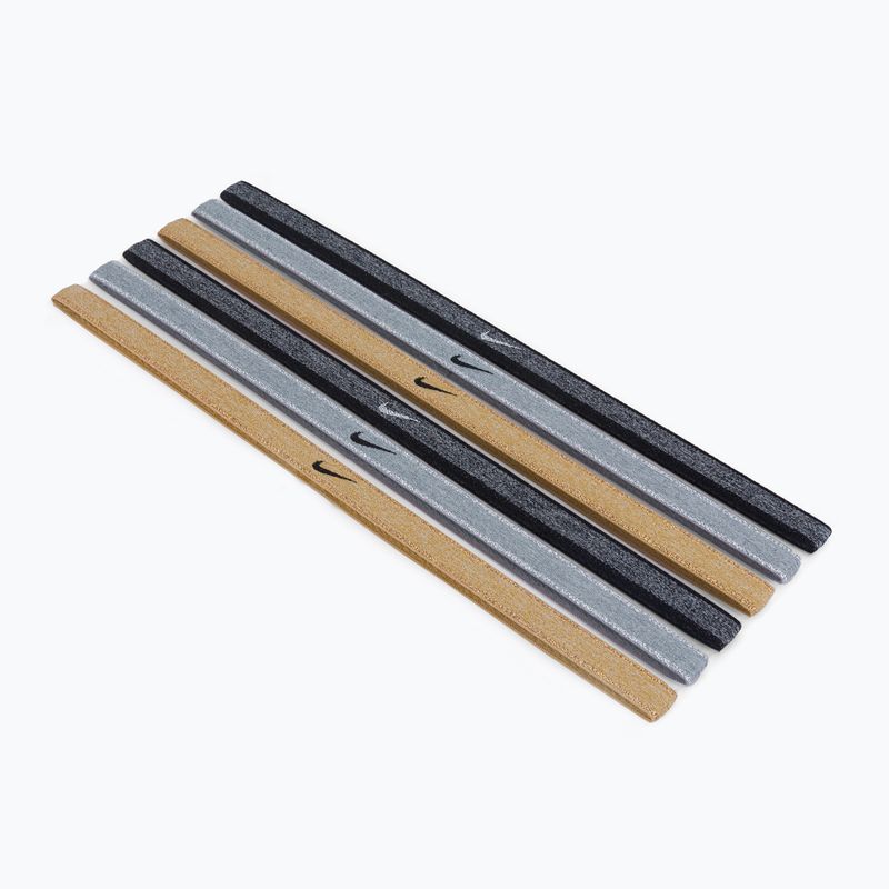 Nike Swoosh Sport Metalické čelenky 6 ks šedozlaté N1002008-097