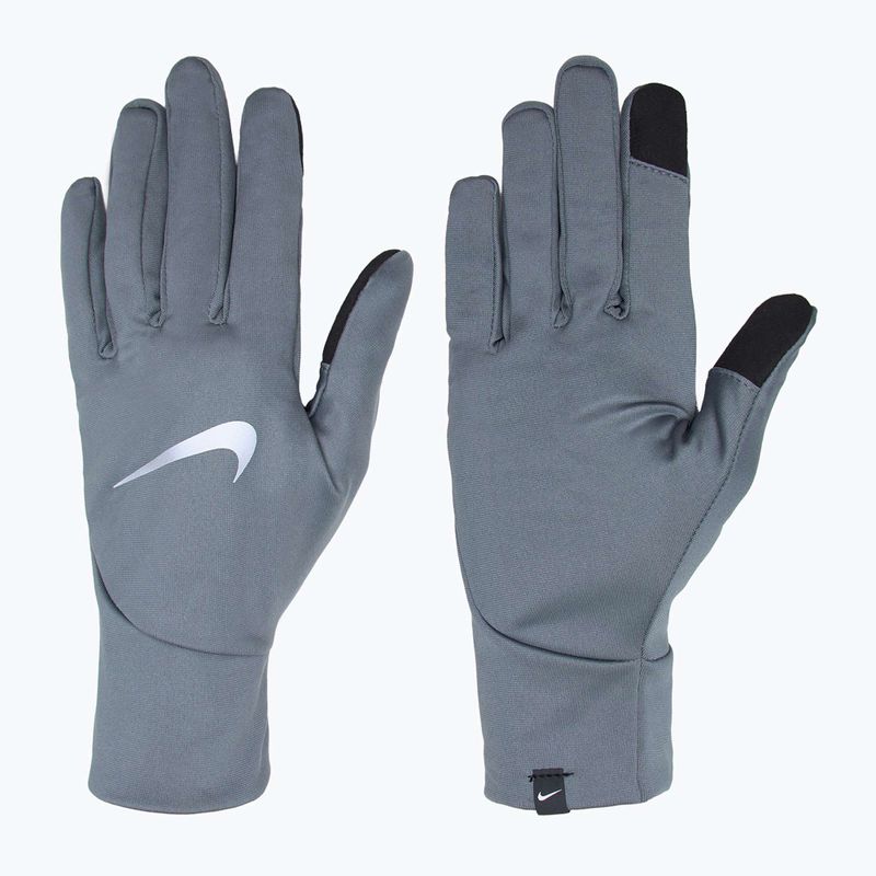 Pánské běžecké rukavice Nike Pacer Lightweight RG smoke grey/smoke grey/silver