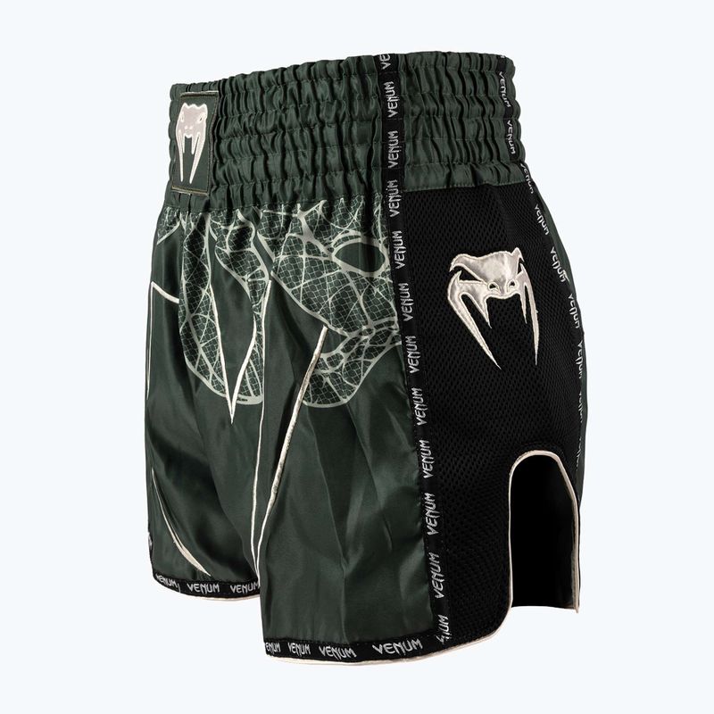 Pánské tréninkové šortky Venum Serpenti Muay Thai khaki/bronze/ivory 3