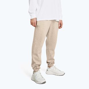 Pánské sportovní kalhoty Under Armour Essential Fleece Joggers timberwolf taupe light hthr/timberwolf taupe