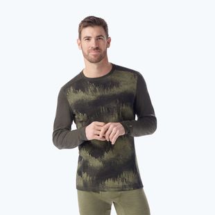 Pánská termoakční mikina Smartwool Merino 250 Baselayer Crew Boxed north woods foggy pines