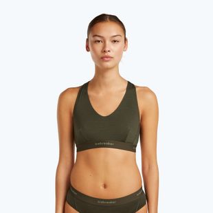 Termo podprsenka icebreaker Merino 125 Cool-Lite Sprite Racerback dark loden