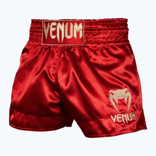 Pánské fitness šortky Venum Classic Muay Thai bordeaux/gold