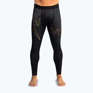 Pánské tréninkové legíny Venum Serpenti Spats black/silver/gold