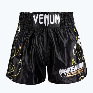 Pánské tréninkové šortky Venum VTC Flames Muay Thai black/gold