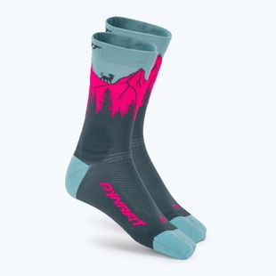 Ponožky DYNAFIT Traverse Crew cinder pink glo/6070