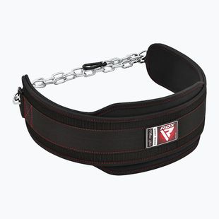 Vzpěračský opasek RDX Pro Dipping Belt 2 Layer černy WDB-T7B