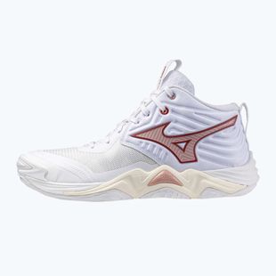 Dámské volejbalové boty Mizuno Wave Momentum Elite Mid white/rose elegance/lava falls