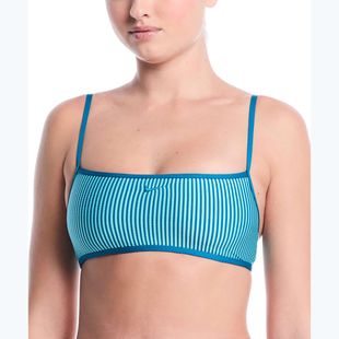 Horní díl plavek Nike Ripple Texture Bralette Classic Bikini bleached turquoise