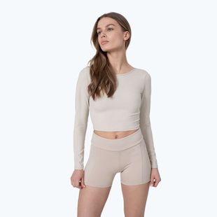 Dámský top na jógu 4F H4Z22-TSDL019 beige