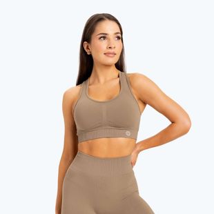 Fitness podprsenka Gym Glamour push up béžová 320