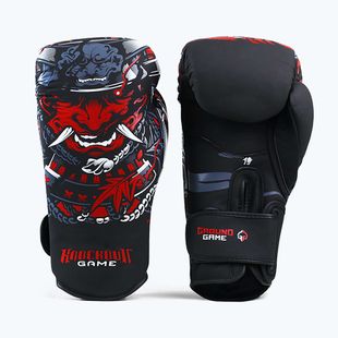 Pánské boxerské rukavice GroundGame "Samurai" černé 21BOXGLOSAM10