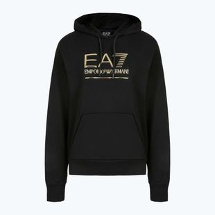 Pánská mikina EA7 Emporio Armani Train Visibility Hoodie black / gold